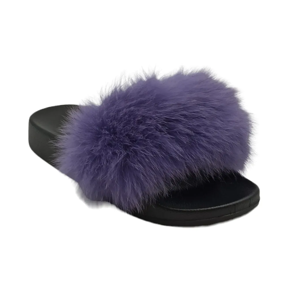 Ciabatta donna con pelo 8080 PURPLE