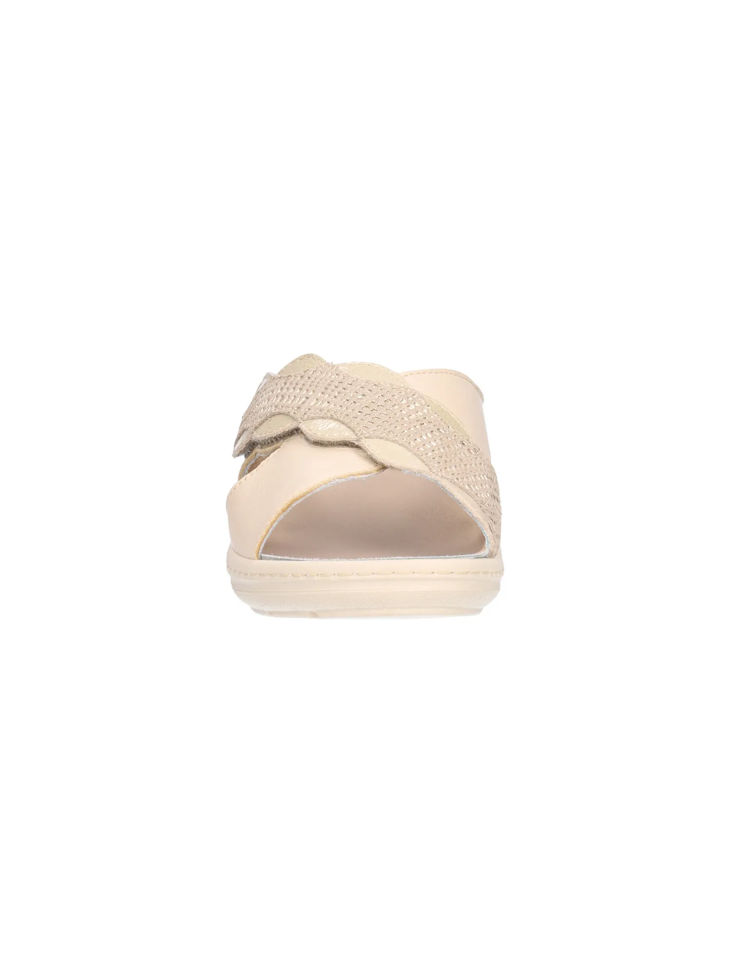 Ciabatta zeppa bassa Melluso da donna beige
