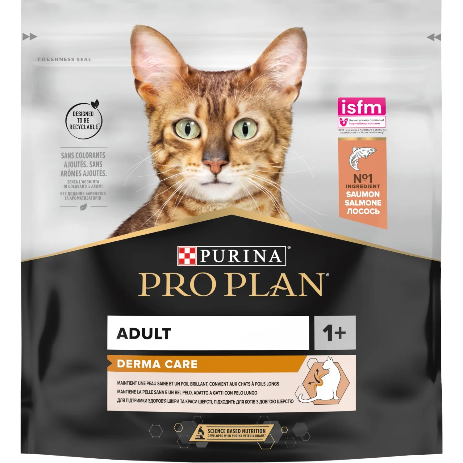 Cibo per gatti ricco di Salmone Purina ProPlan Adult 1+Derma Care