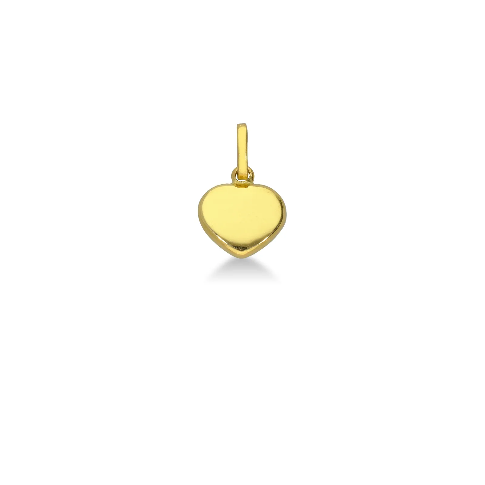 Ciondolo a cuore in oro giallo 18k, diametro 0.70 cm