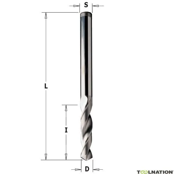 CMT 363.045.12 Trapano a spirale solido hwm 4,5 mm, gambo 4,5 mm a sinistra