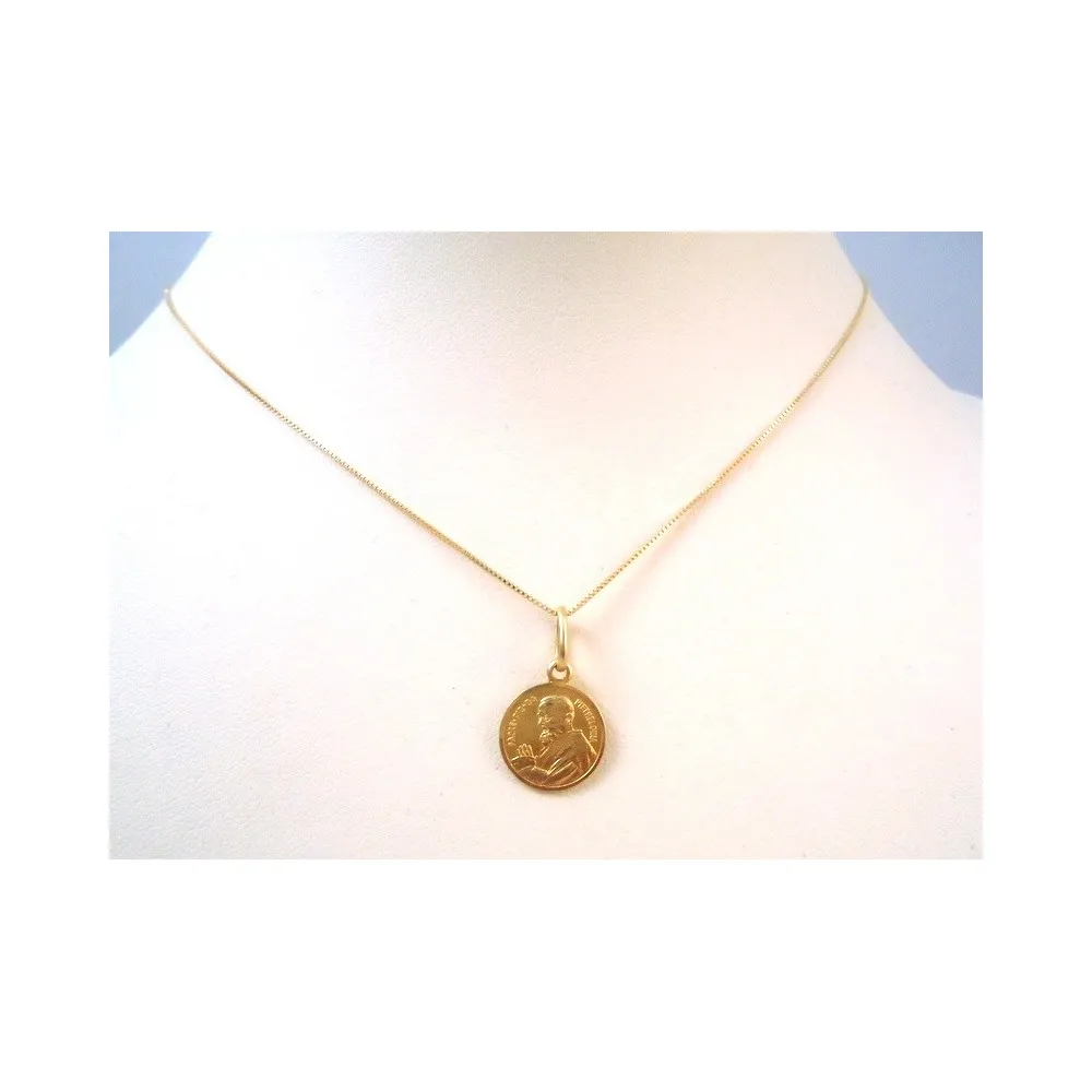 COLLANA IN ORO GIALLO 18 KT CON CIONDOLO PADRE PIO
