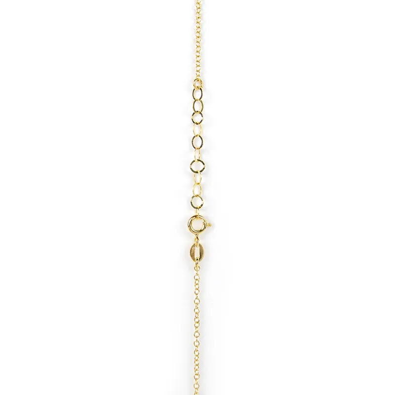 Collana in oro giallo con topazio azzurro