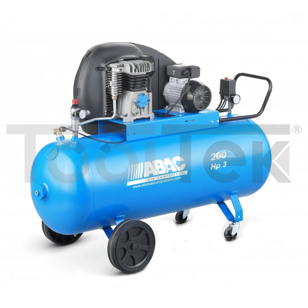 COMPRESSORE ARIA SERBATOIO 200L MOTORE 3HP ABAC 