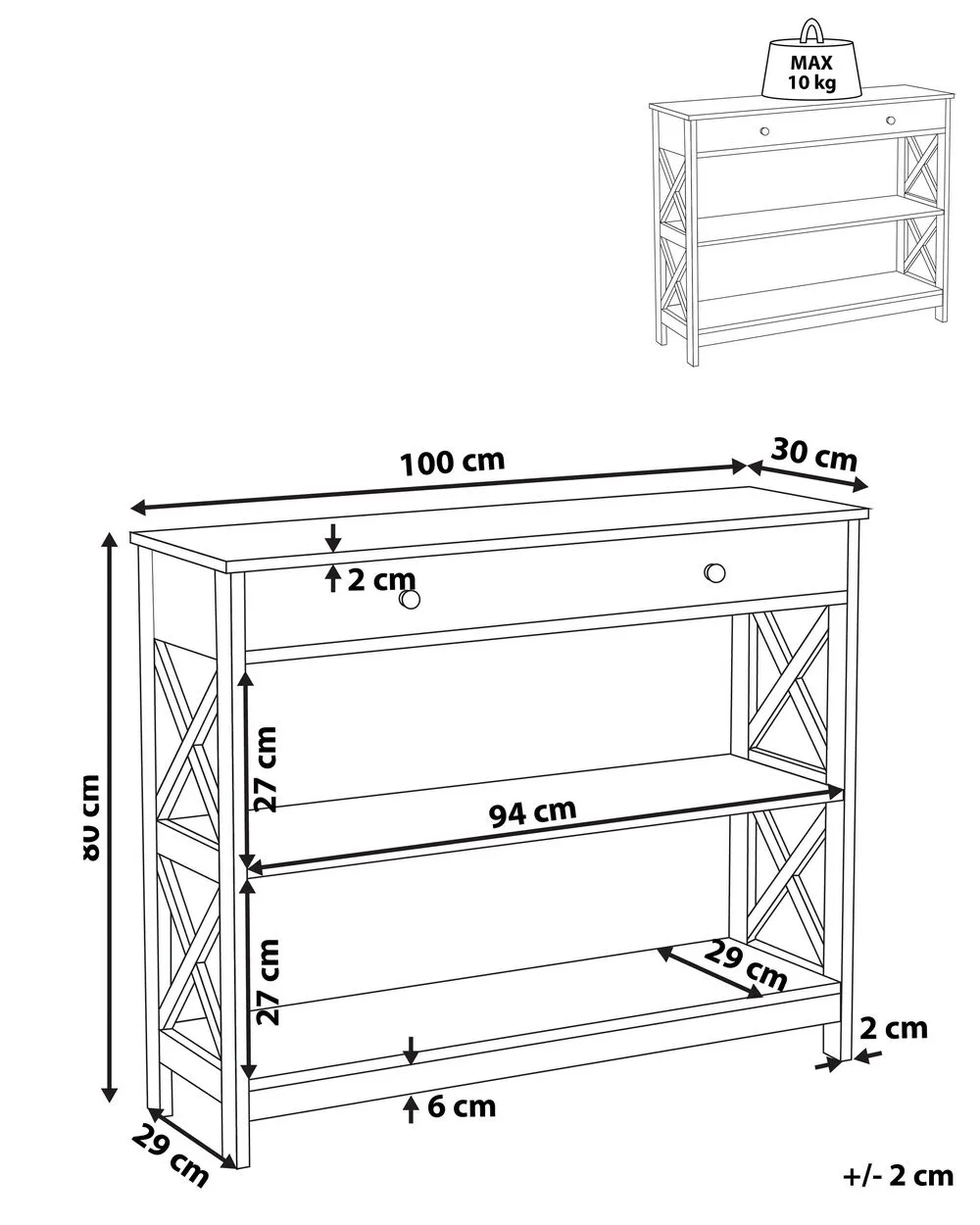 Console Table MONTGOMERY White
