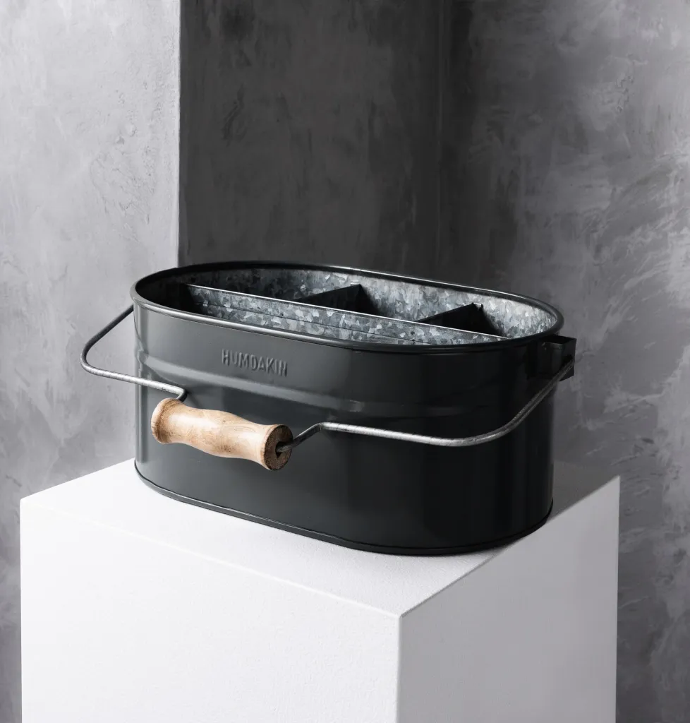 Contenitore secchio Humdakin System 30x19 cm.jn{font-size:18px}Nero opaco