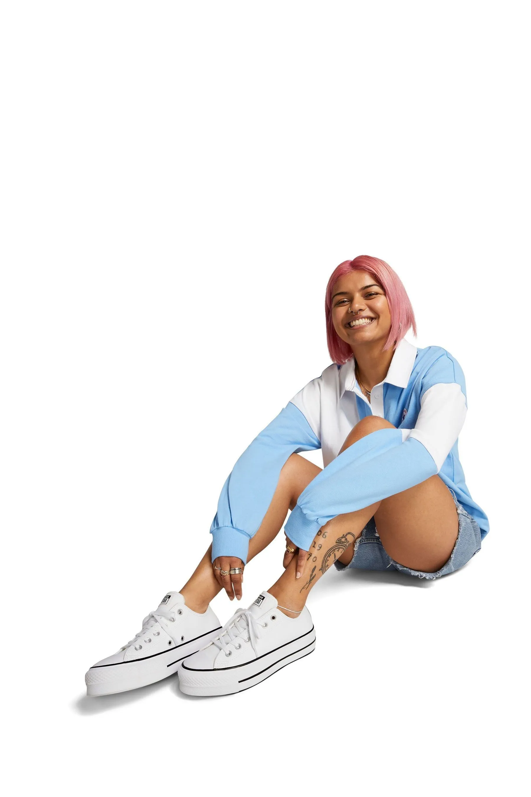 Converse - Lift Chuck Ox - Scarpe da ginnastica in pelle con plateau