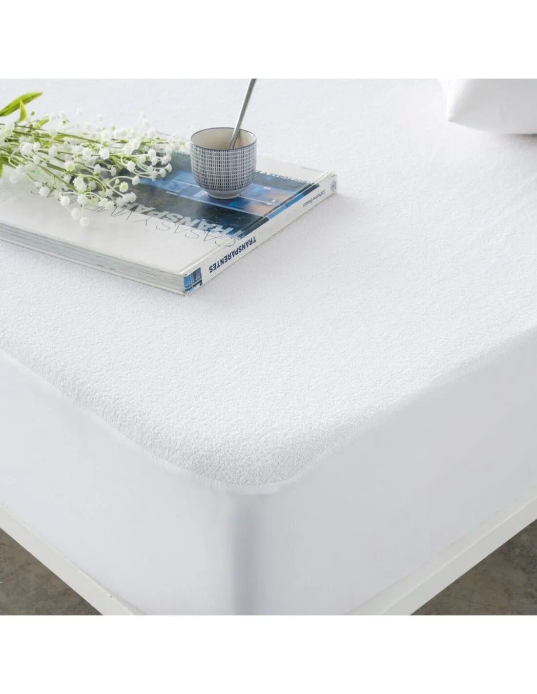 Coprimaterasso Naturals Bianco Singolo 105 x 190/200 cm