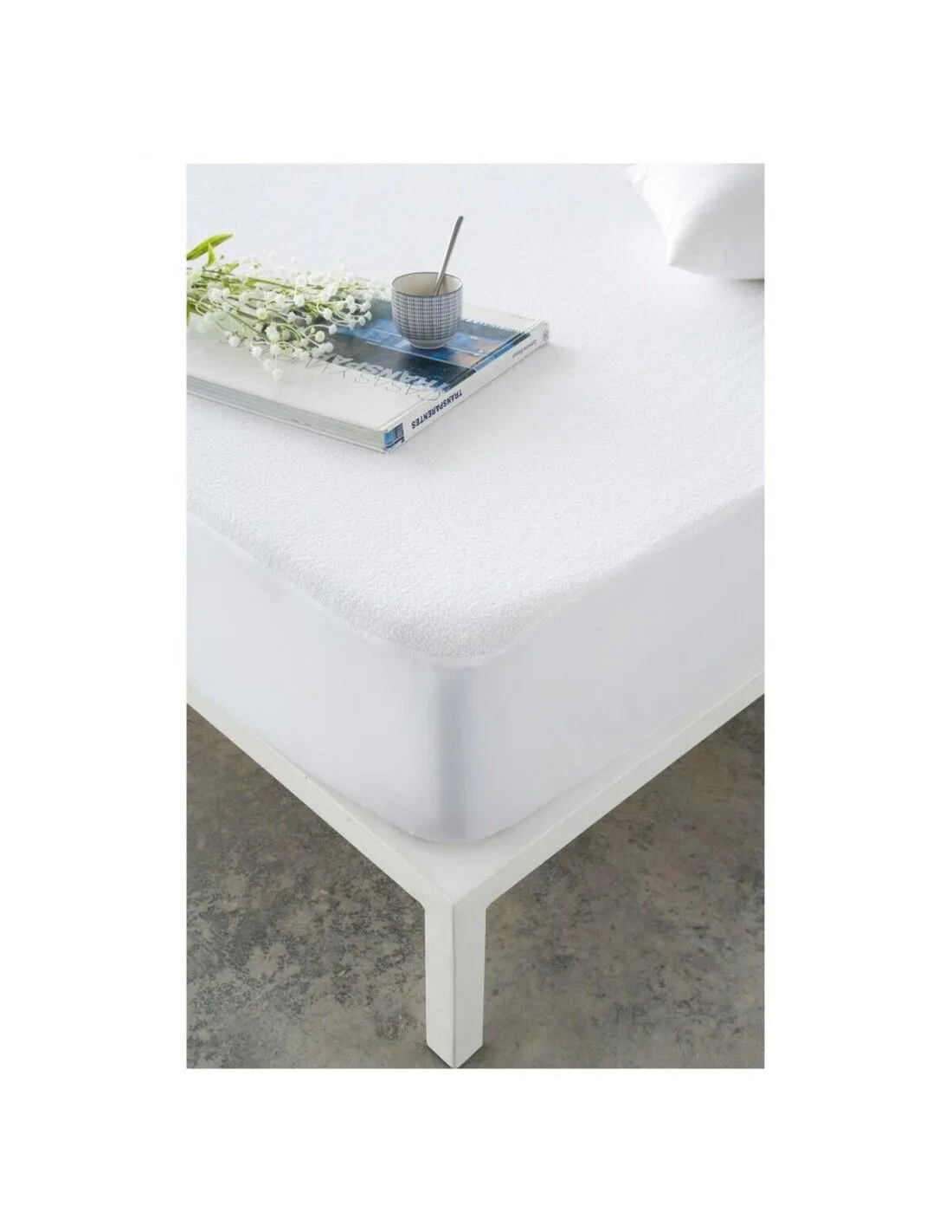 Coprimaterasso Naturals Bianco Singolo 105 x 190/200 cm