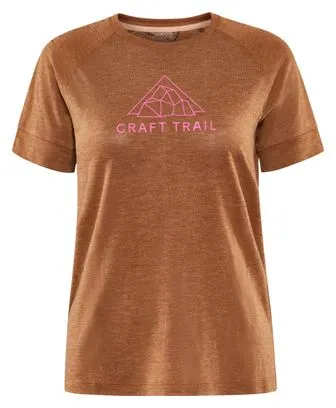 Craft ADV Trail Wool Maglietta donna a manica corta Marrone