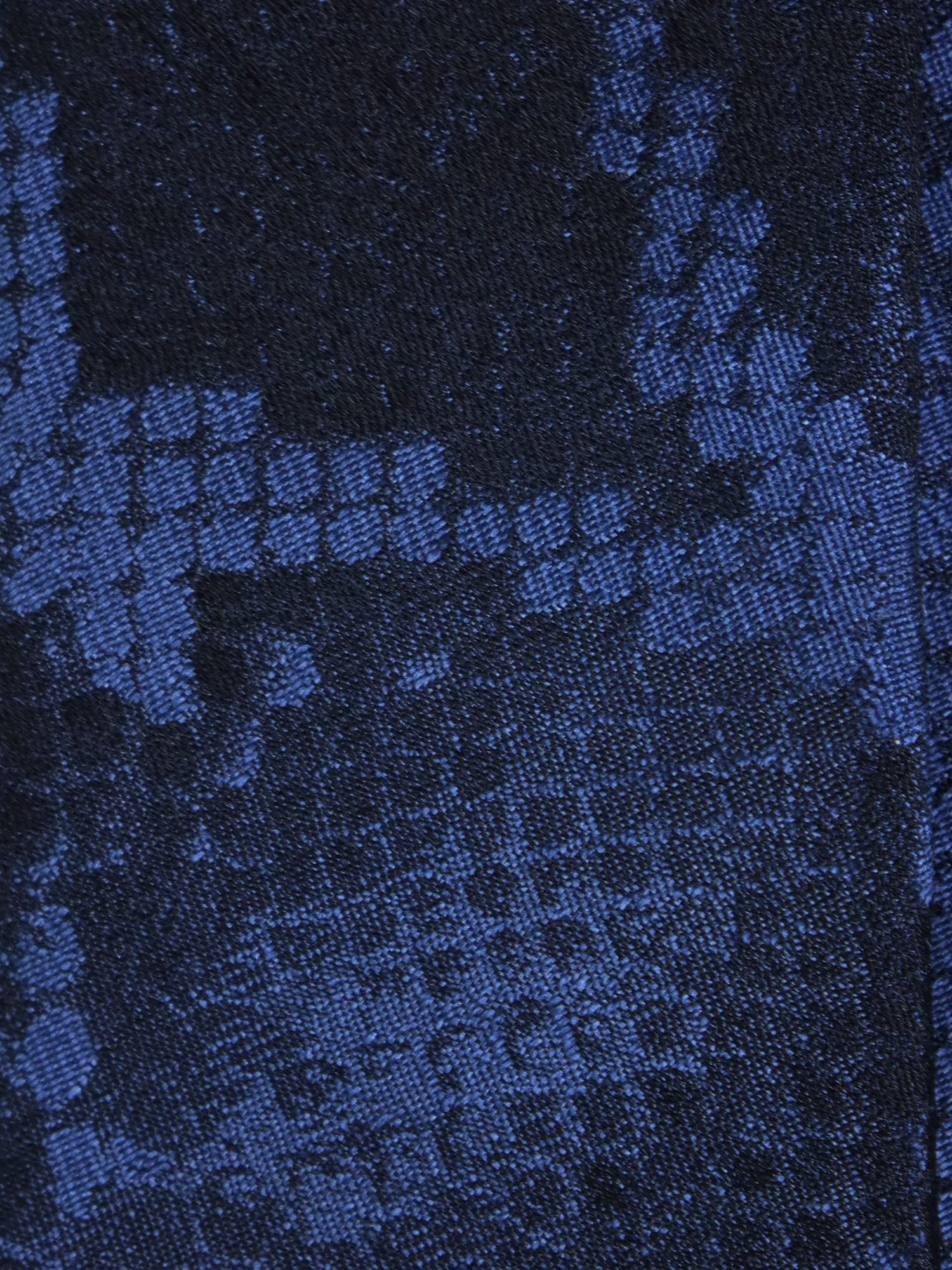Cravatta 3 pieghe blu in seta jacquard PYTHON 
