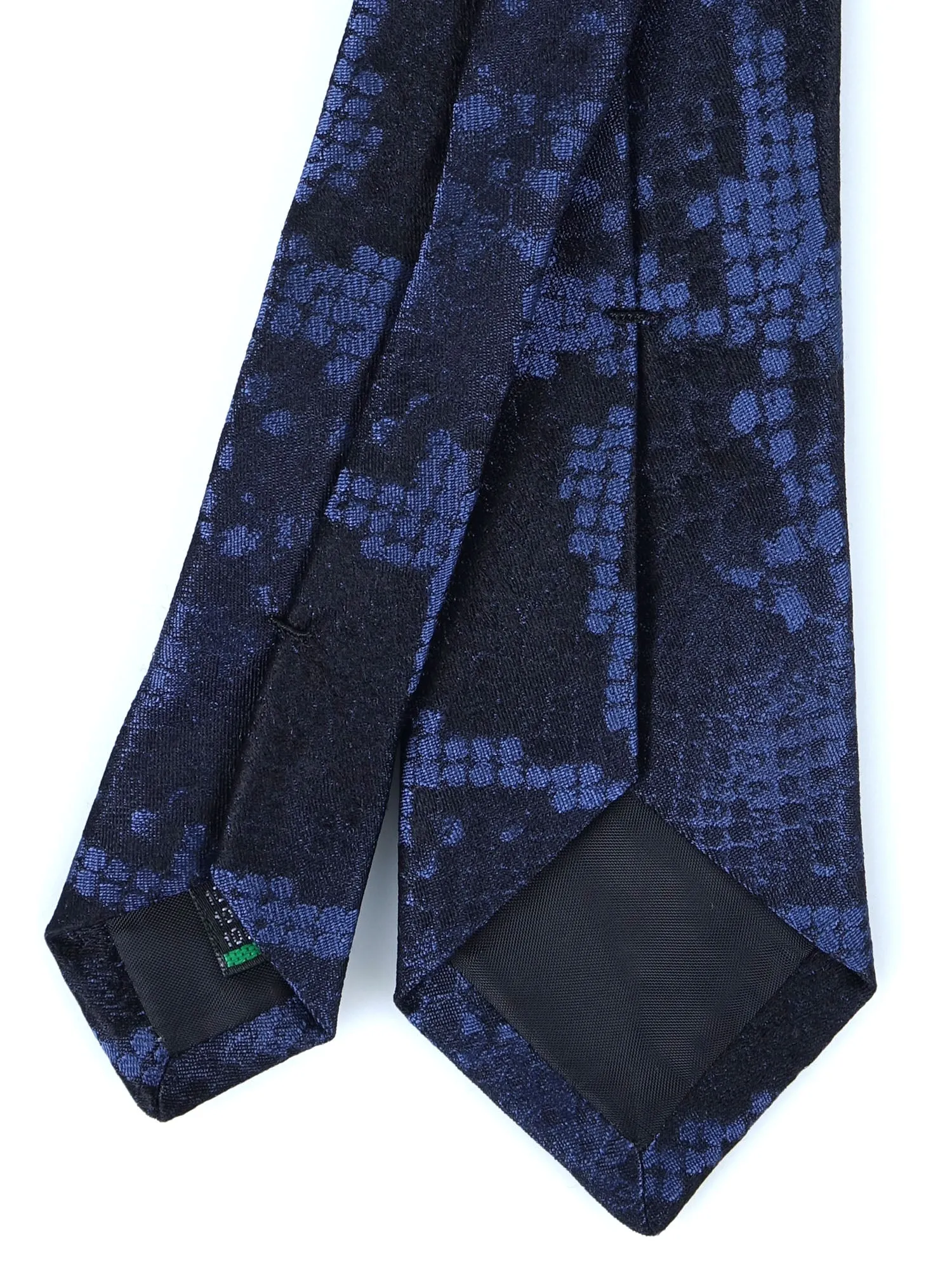 Cravatta 3 pieghe blu in seta jacquard PYTHON 