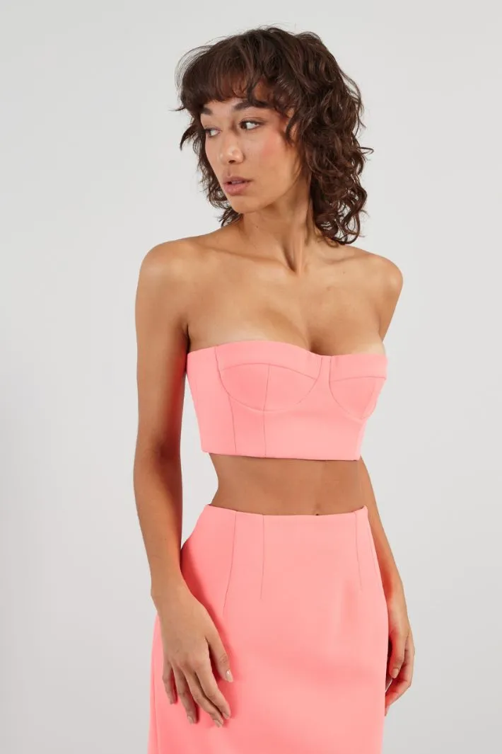 Crop top a bustino