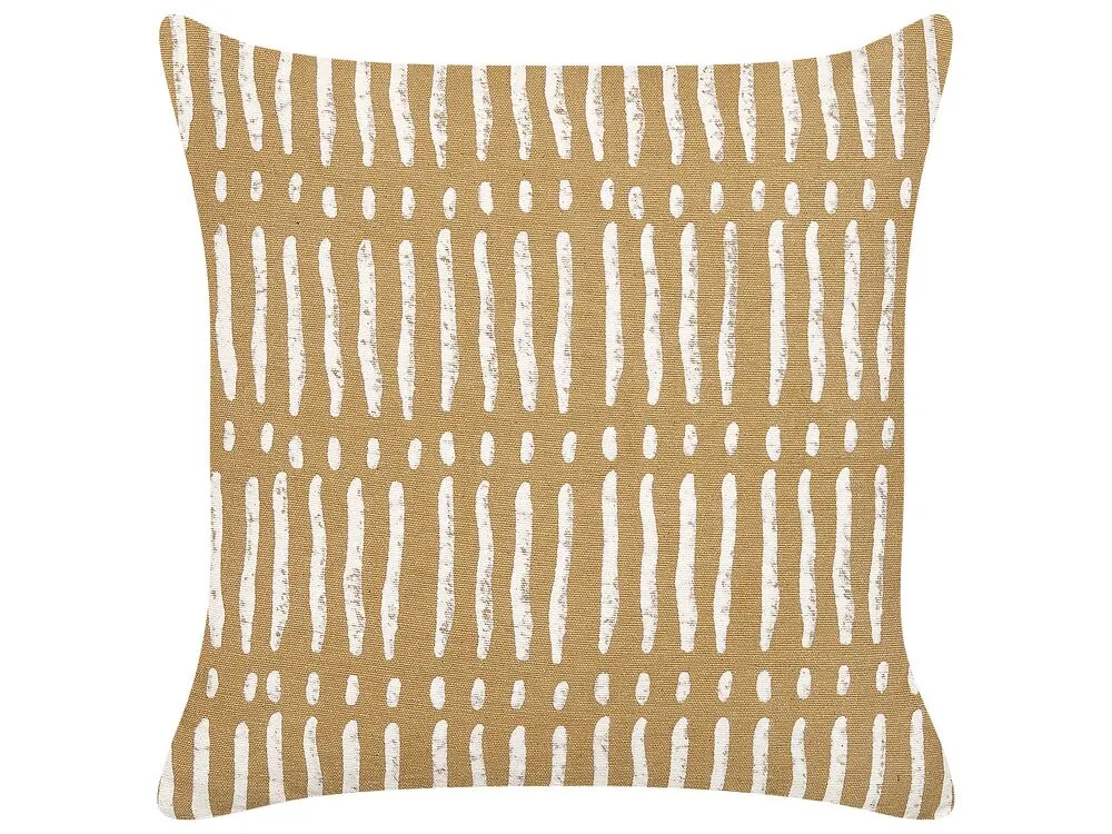 Cuscino decorativo SALIX Cotone 45 x 45 cm Beige sabbia A strisce