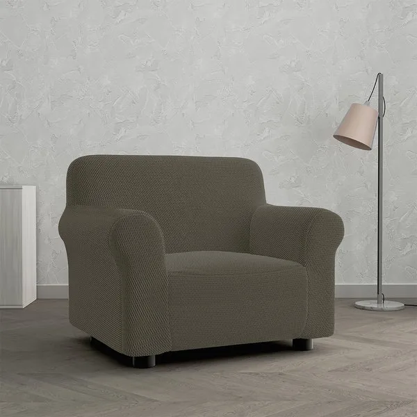 DATEX Copridivano bielastico sagomato, tessuto estensibile FASHIONABLE, tortora