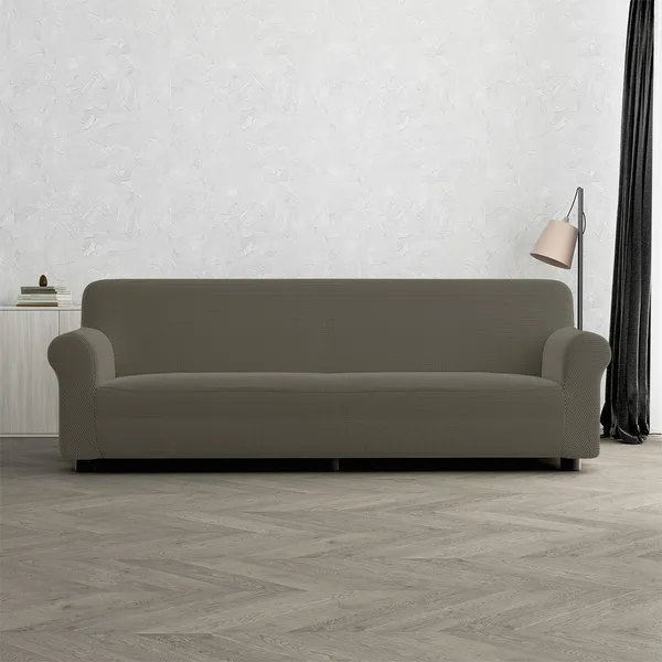 DATEX Copridivano bielastico sagomato, tessuto estensibile FASHIONABLE, tortora