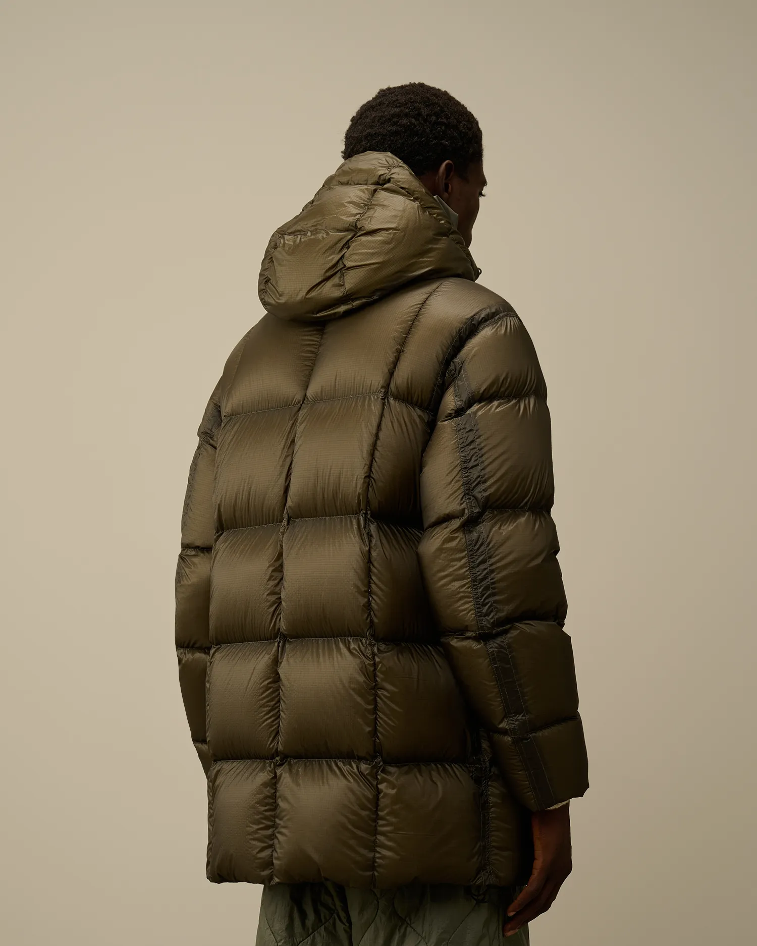 D.D. Shell Hooded Long Down Jacket