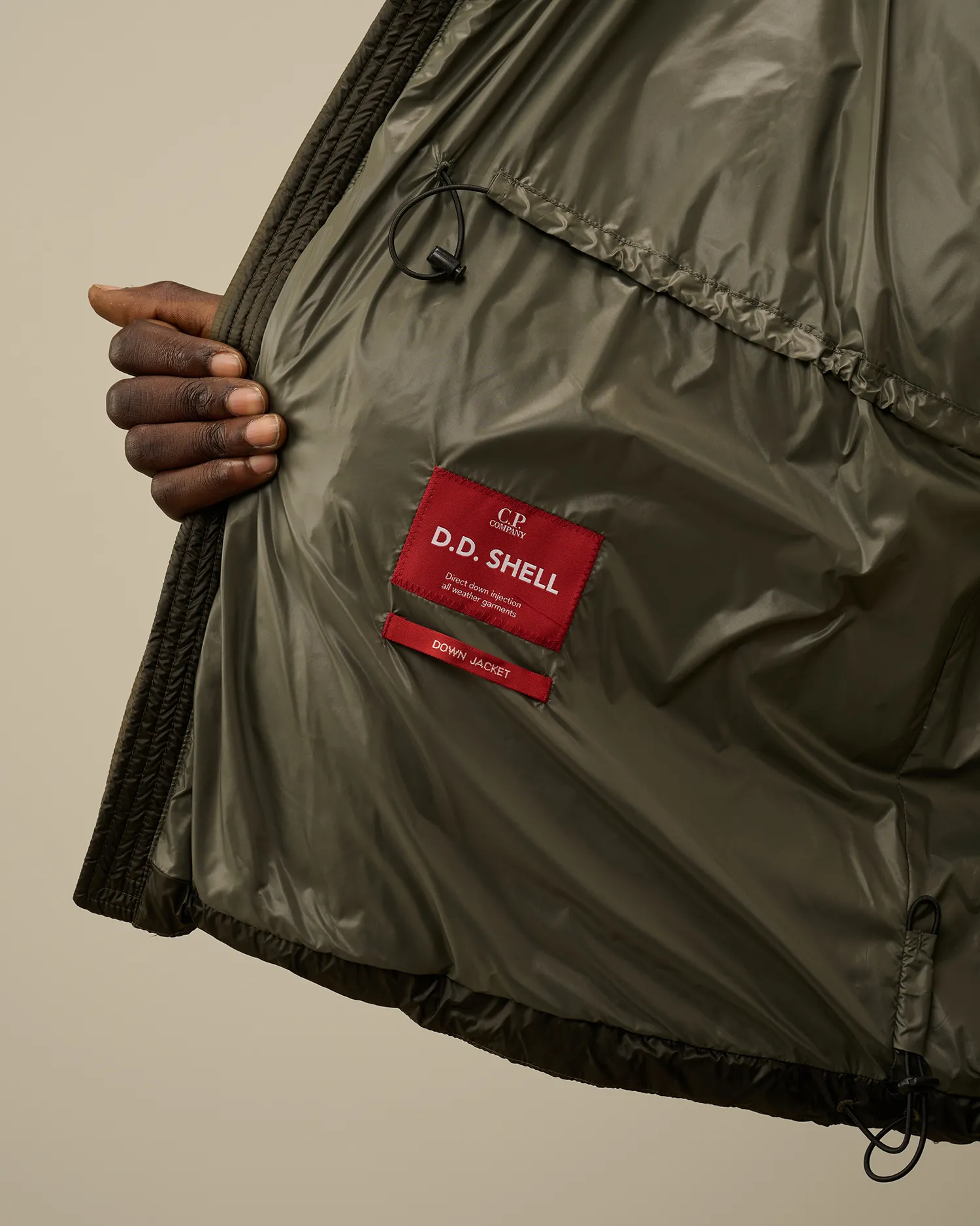 D.D. Shell Hooded Long Down Jacket