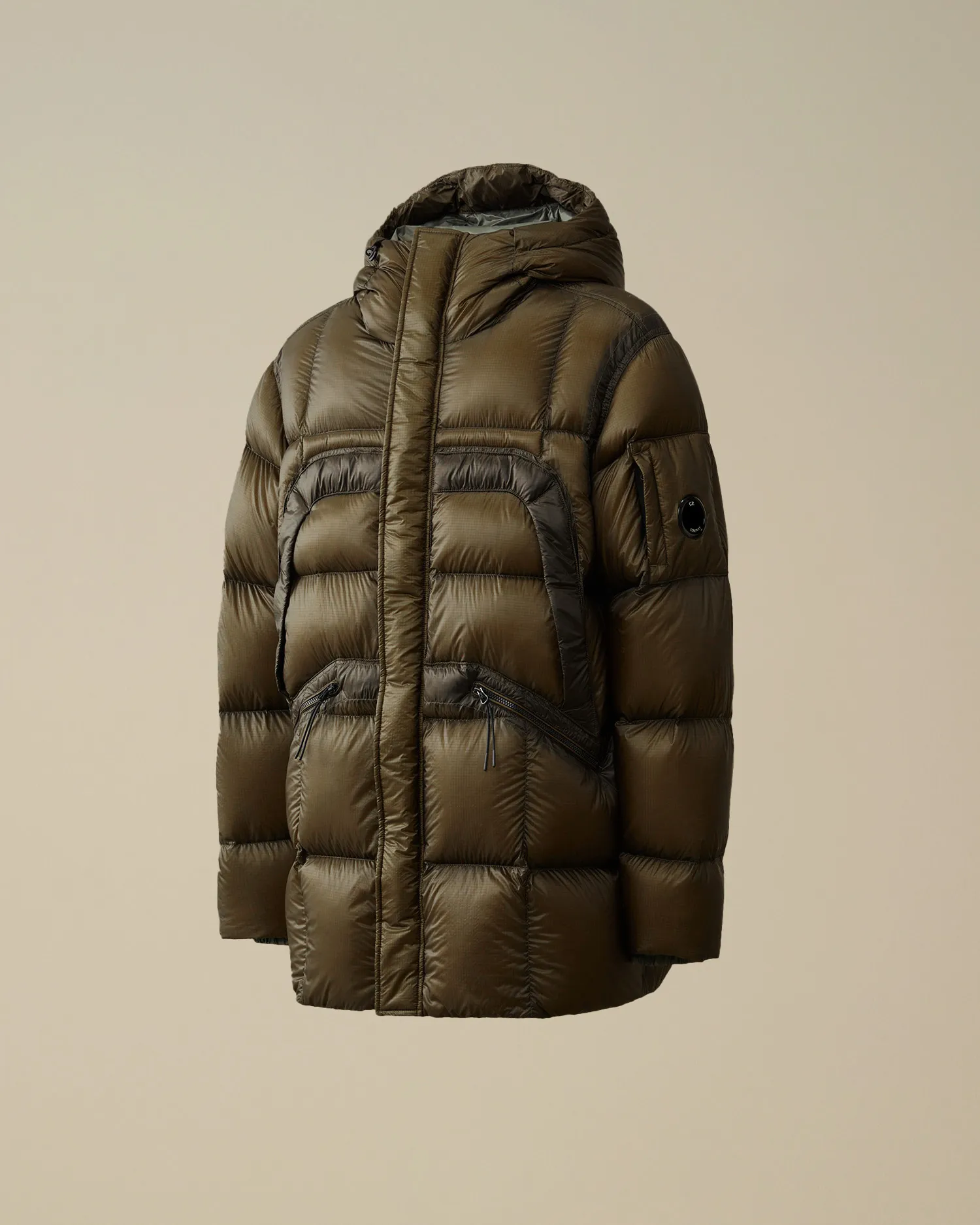 D.D. Shell Hooded Long Down Jacket