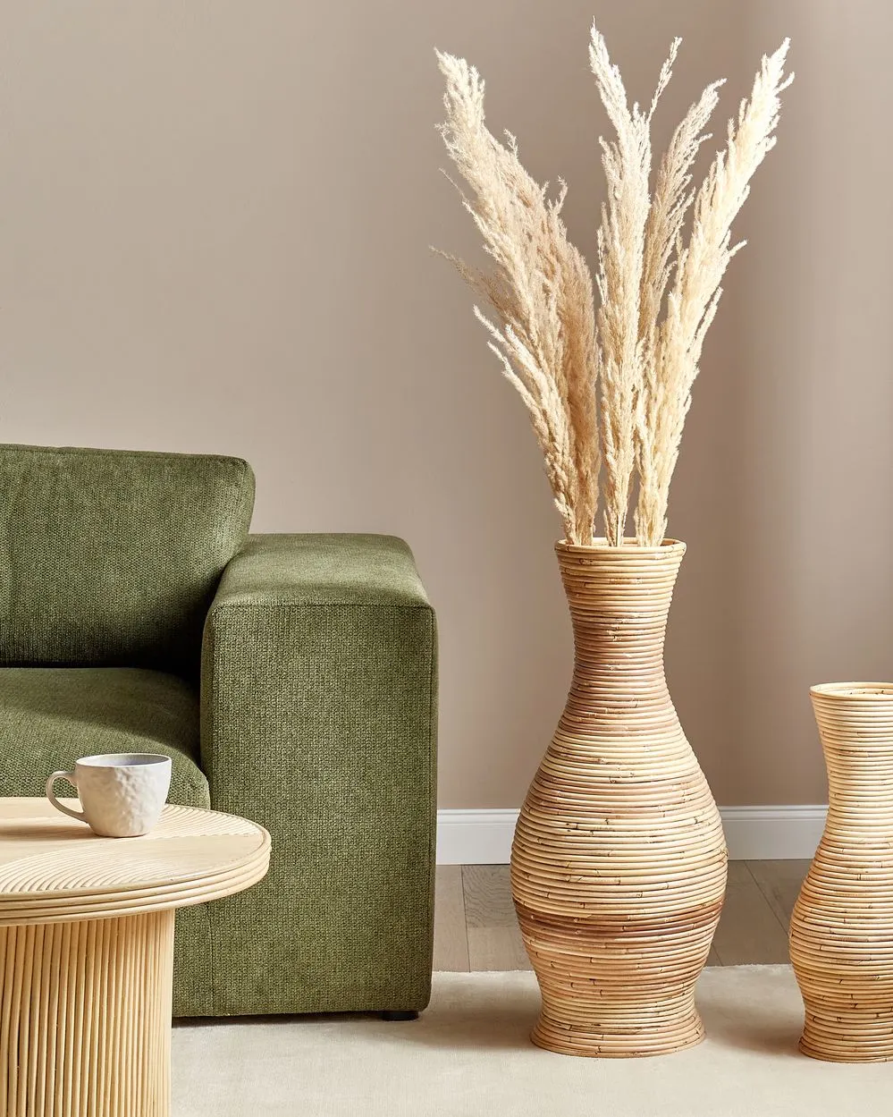 Decorative Vase TRINISA Rattan 70 cm Natural