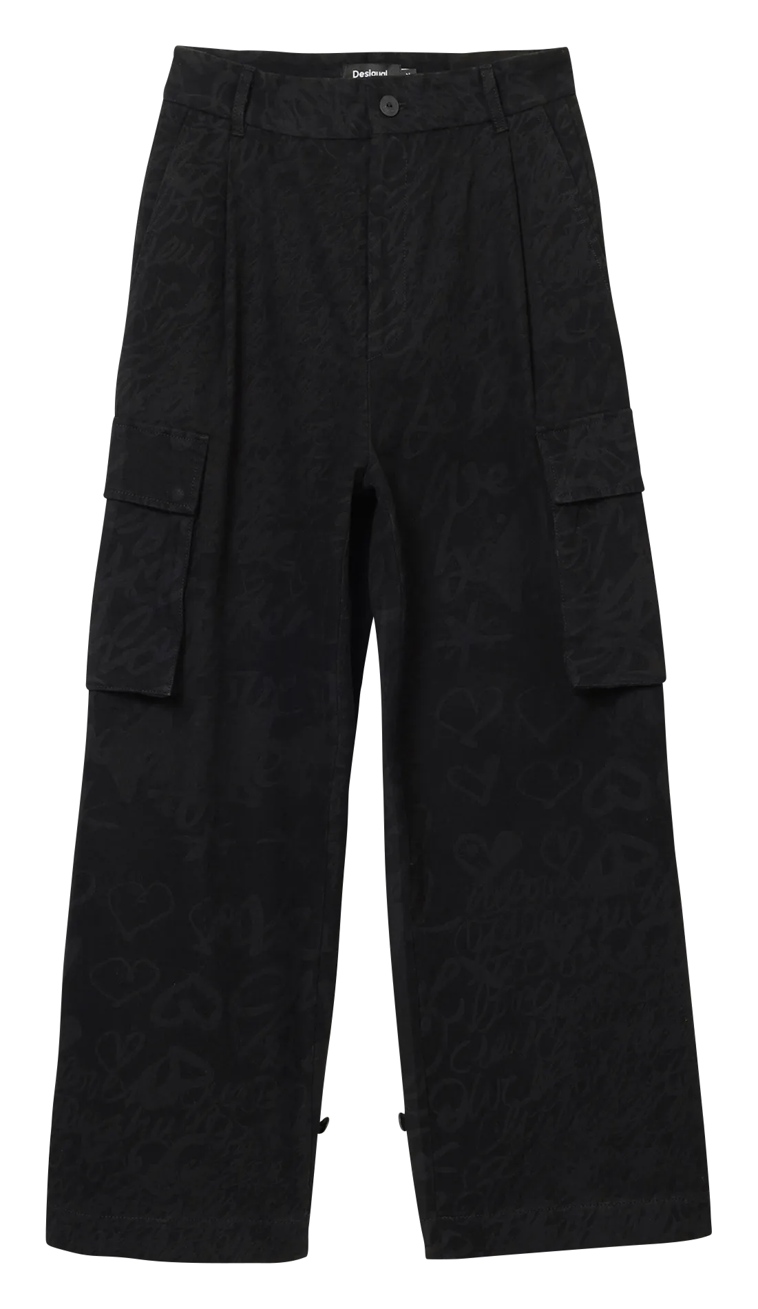  DESIGUAL   Cargo stampato in cotone | Nero