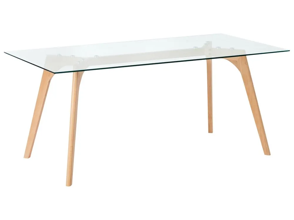 Dining Table HUDSON Transparent 180 cm 90 cm Tempered Glass
