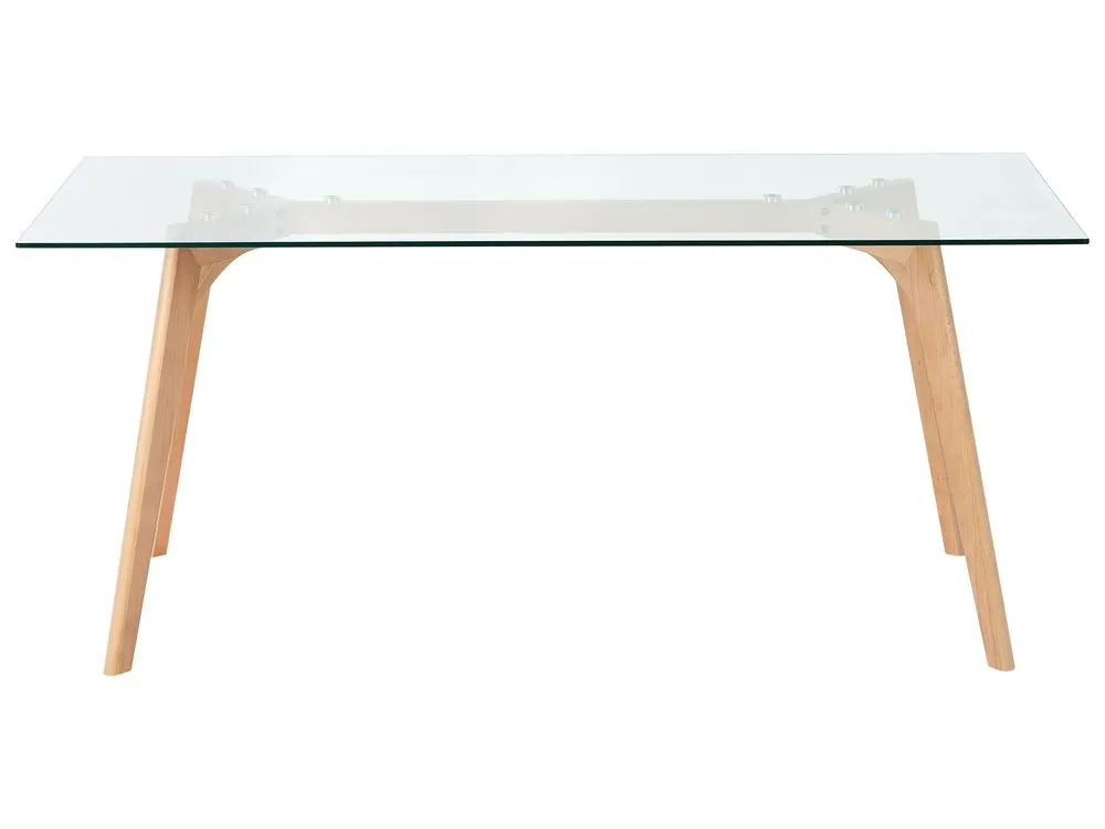 Dining Table HUDSON Transparent 180 cm 90 cm Tempered Glass