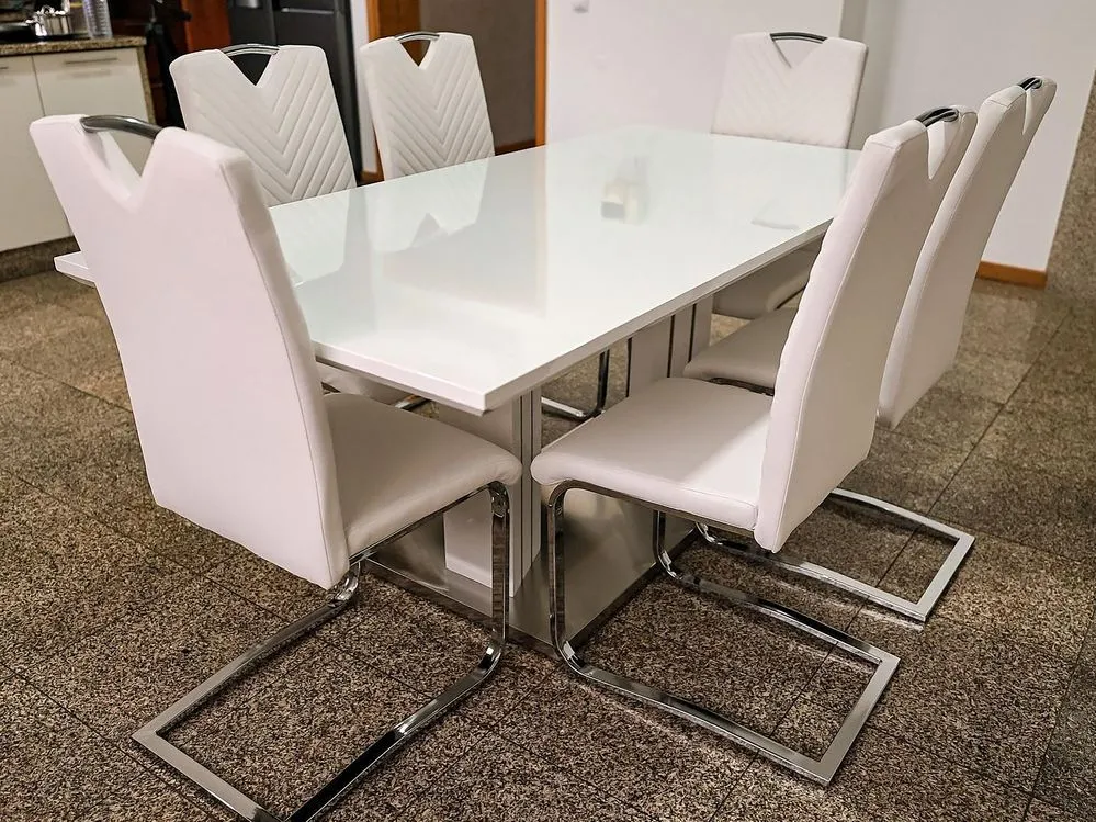 Dining Table KALONA White 180 cm 90 cm