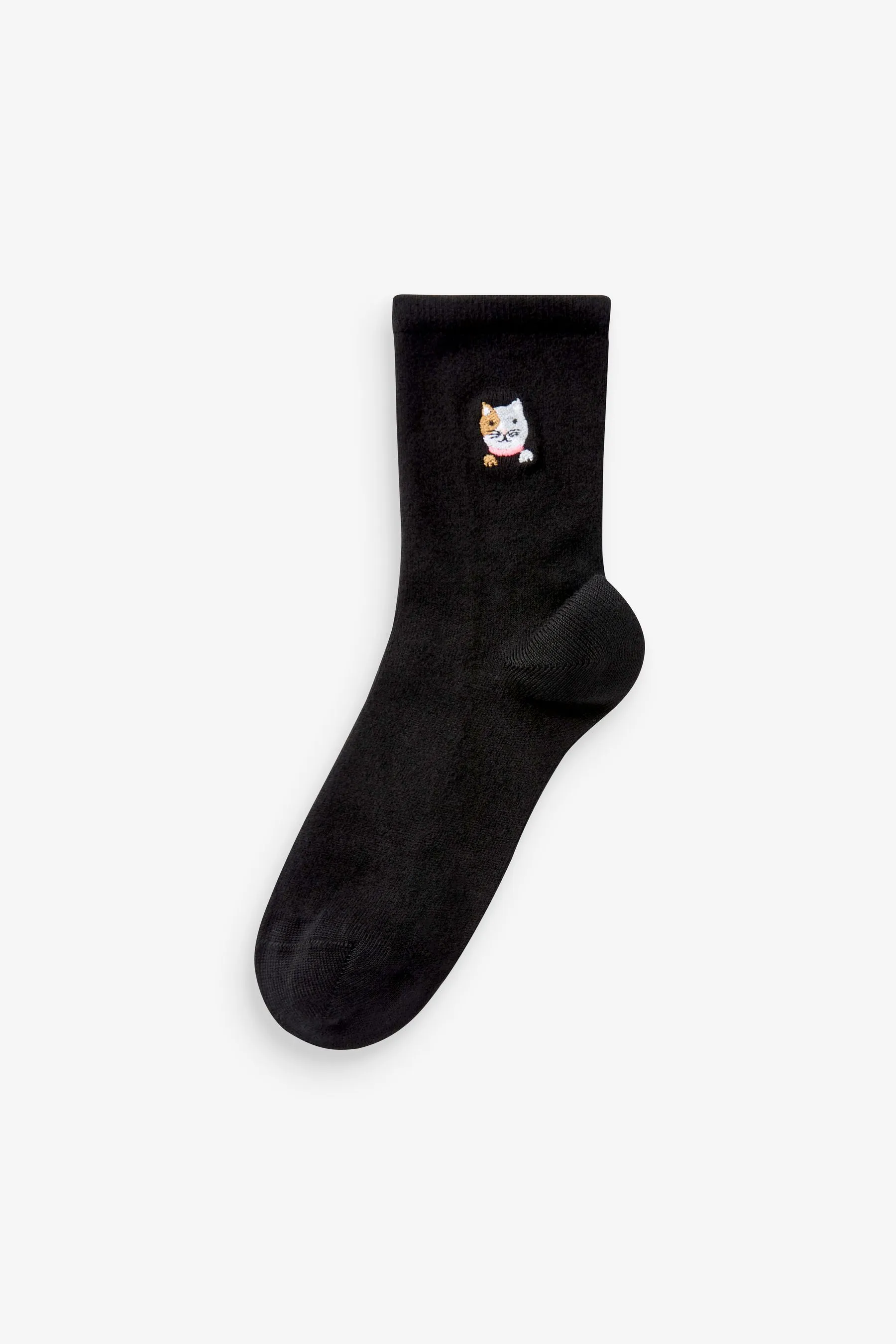 Embroidered Motif Ankle Socks 4 Pack    