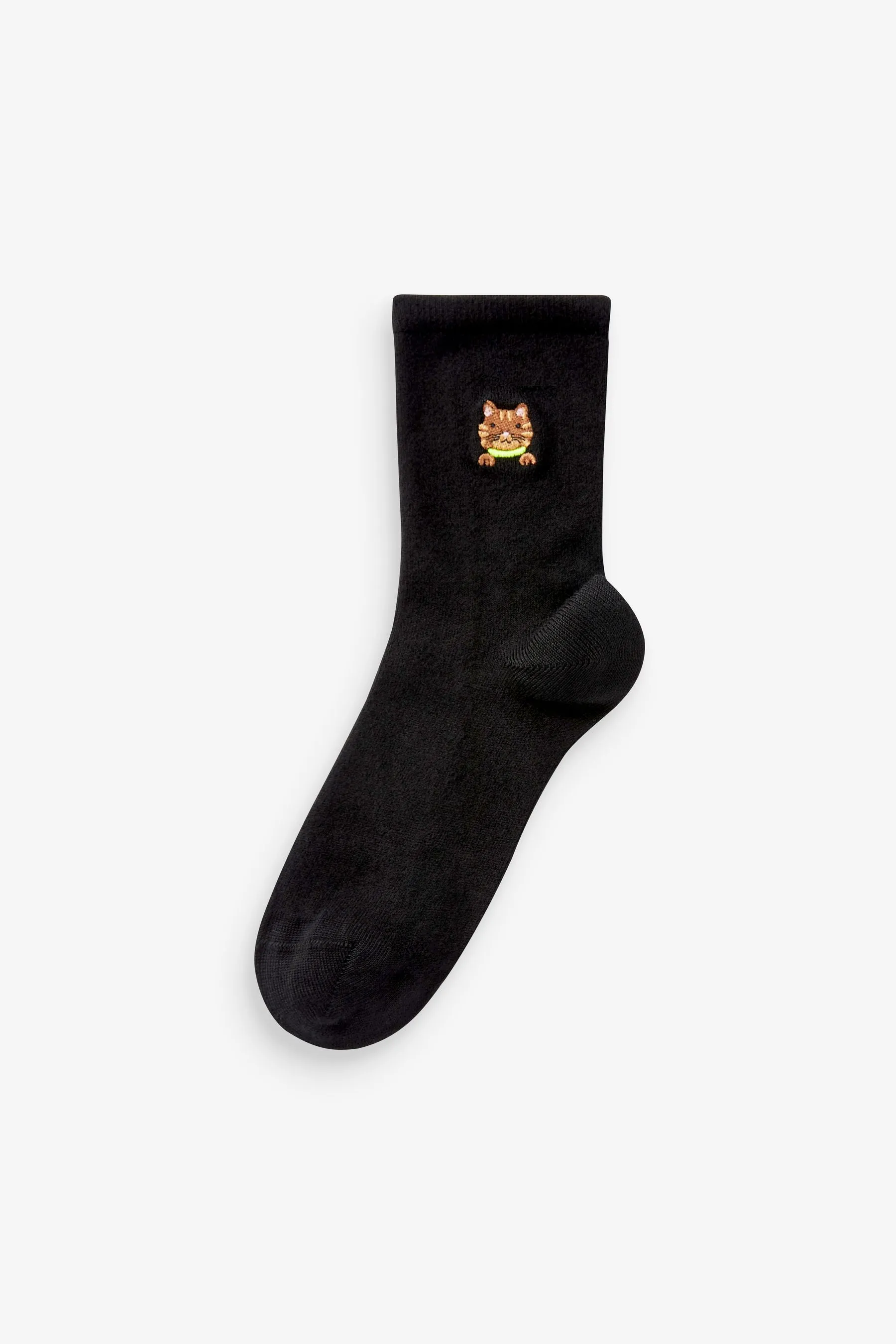 Embroidered Motif Ankle Socks 4 Pack    