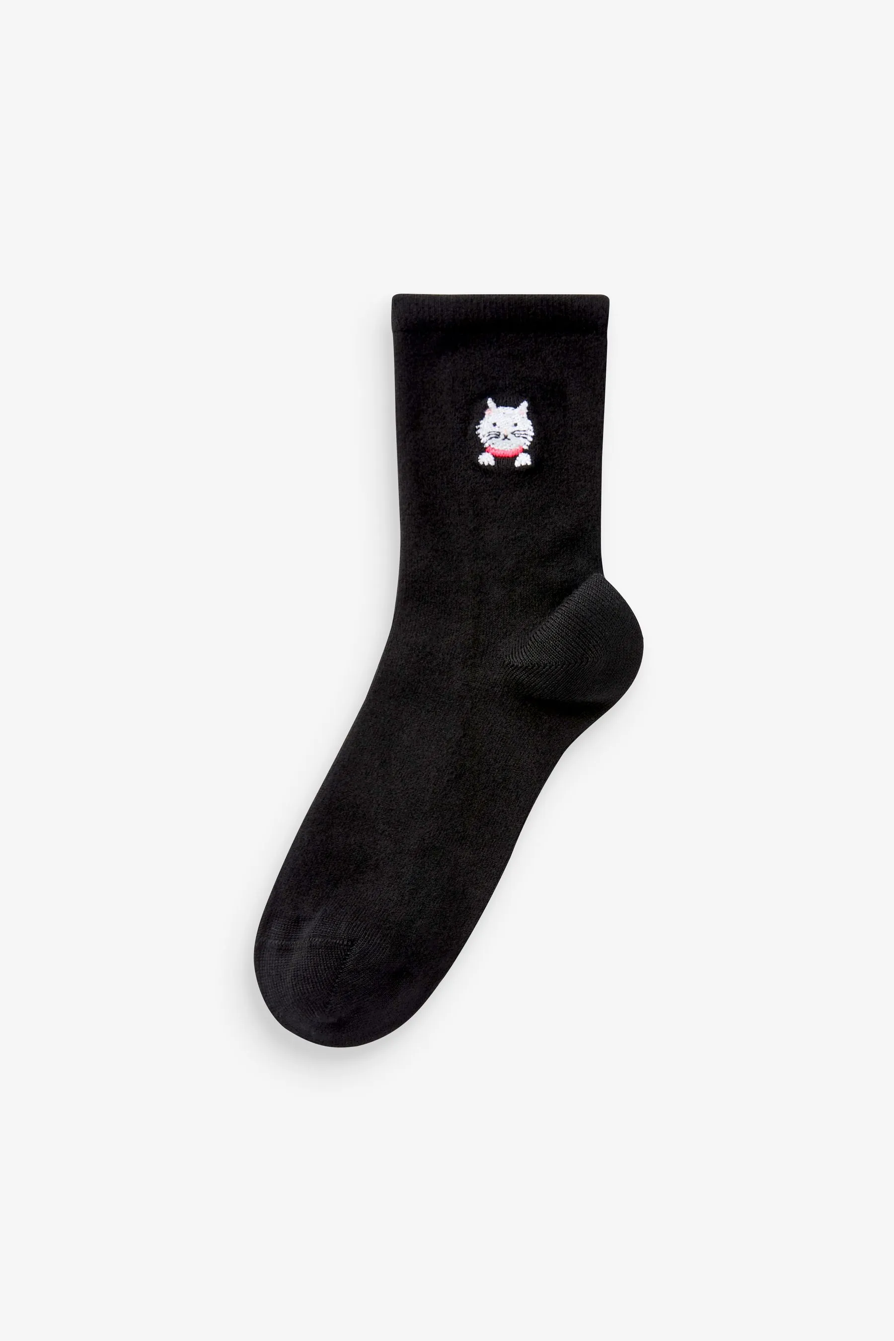 Embroidered Motif Ankle Socks 4 Pack    