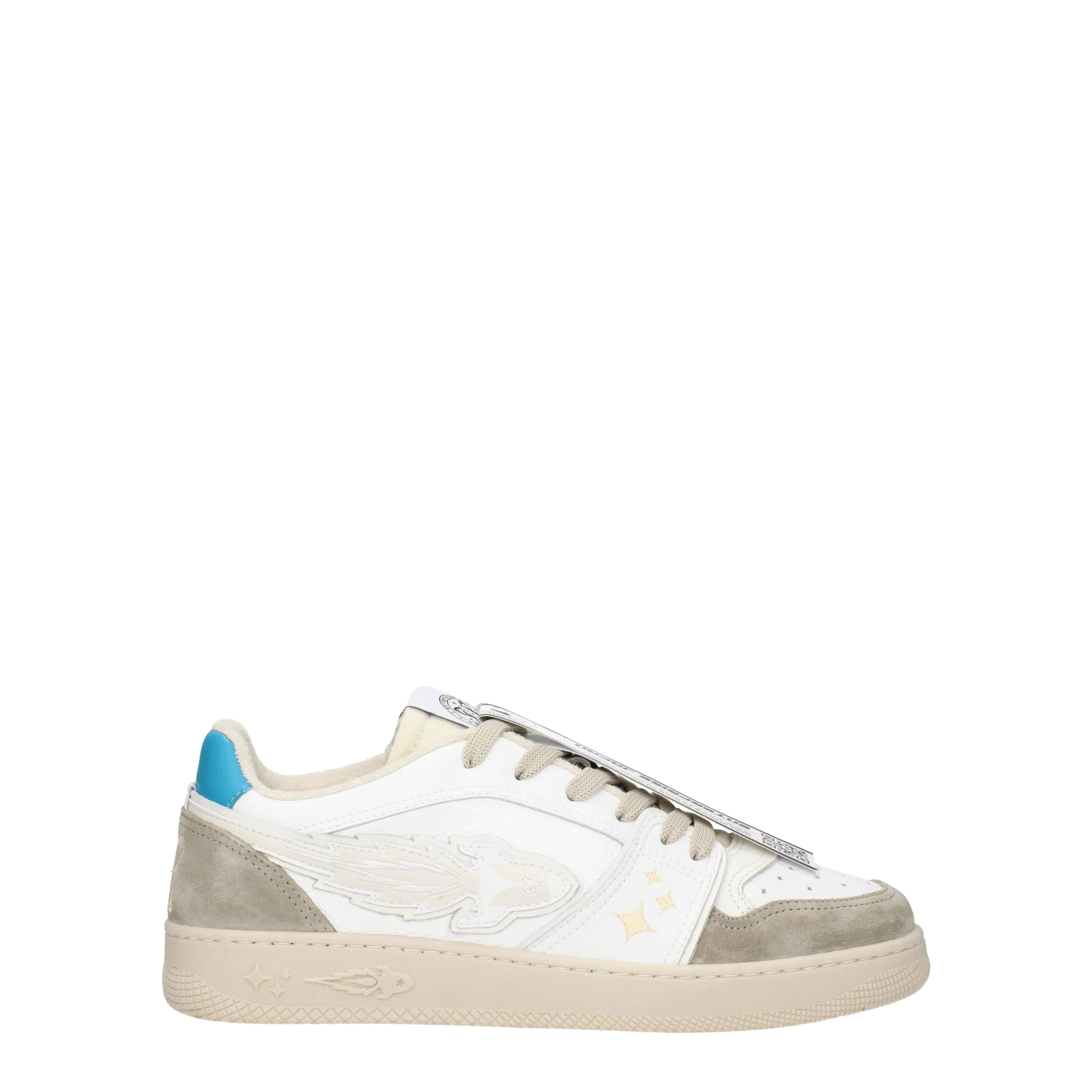 Enterprise Japan Sneakers Uomo Pelle Bianco/Azzurro