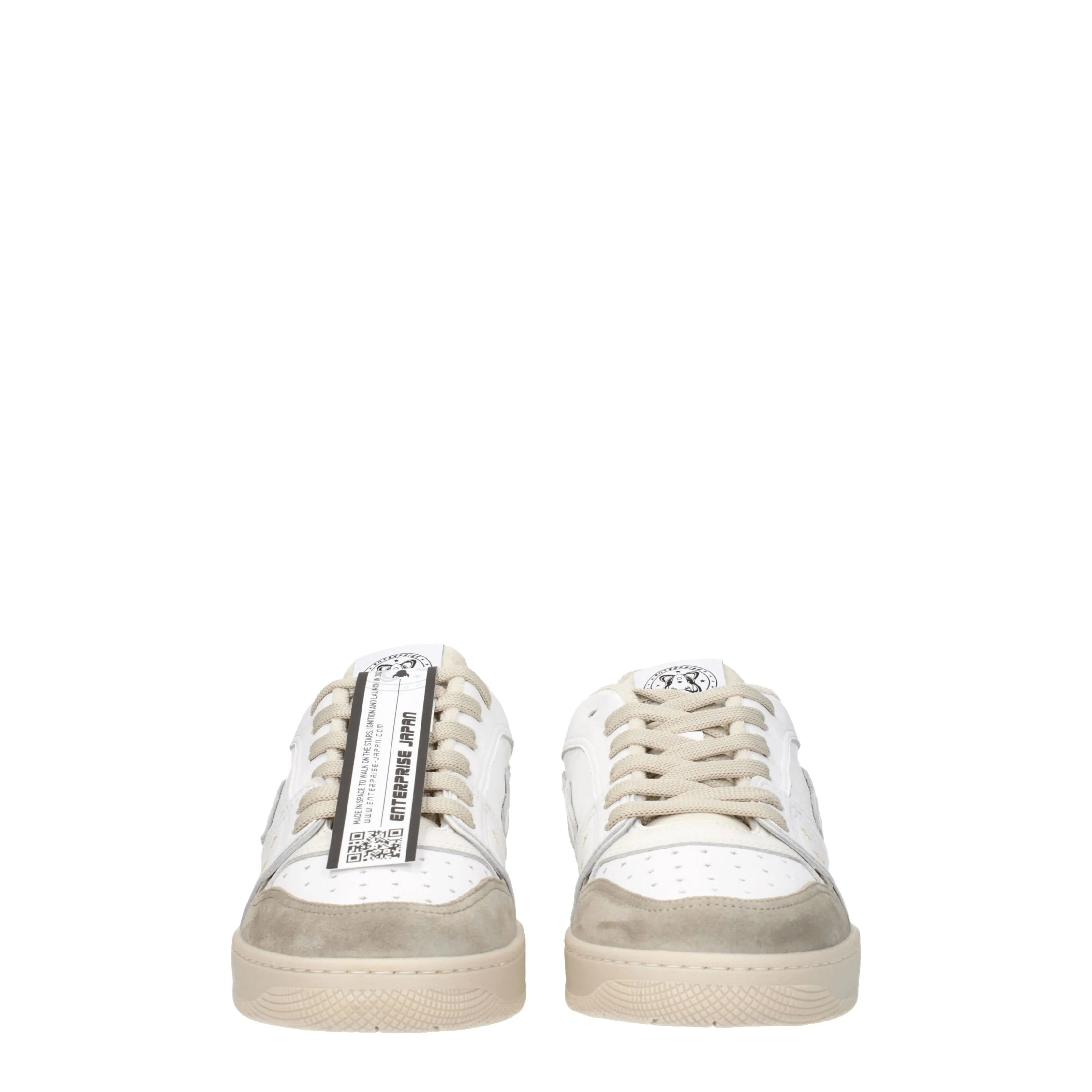 Enterprise Japan Sneakers Uomo Pelle Bianco/Azzurro