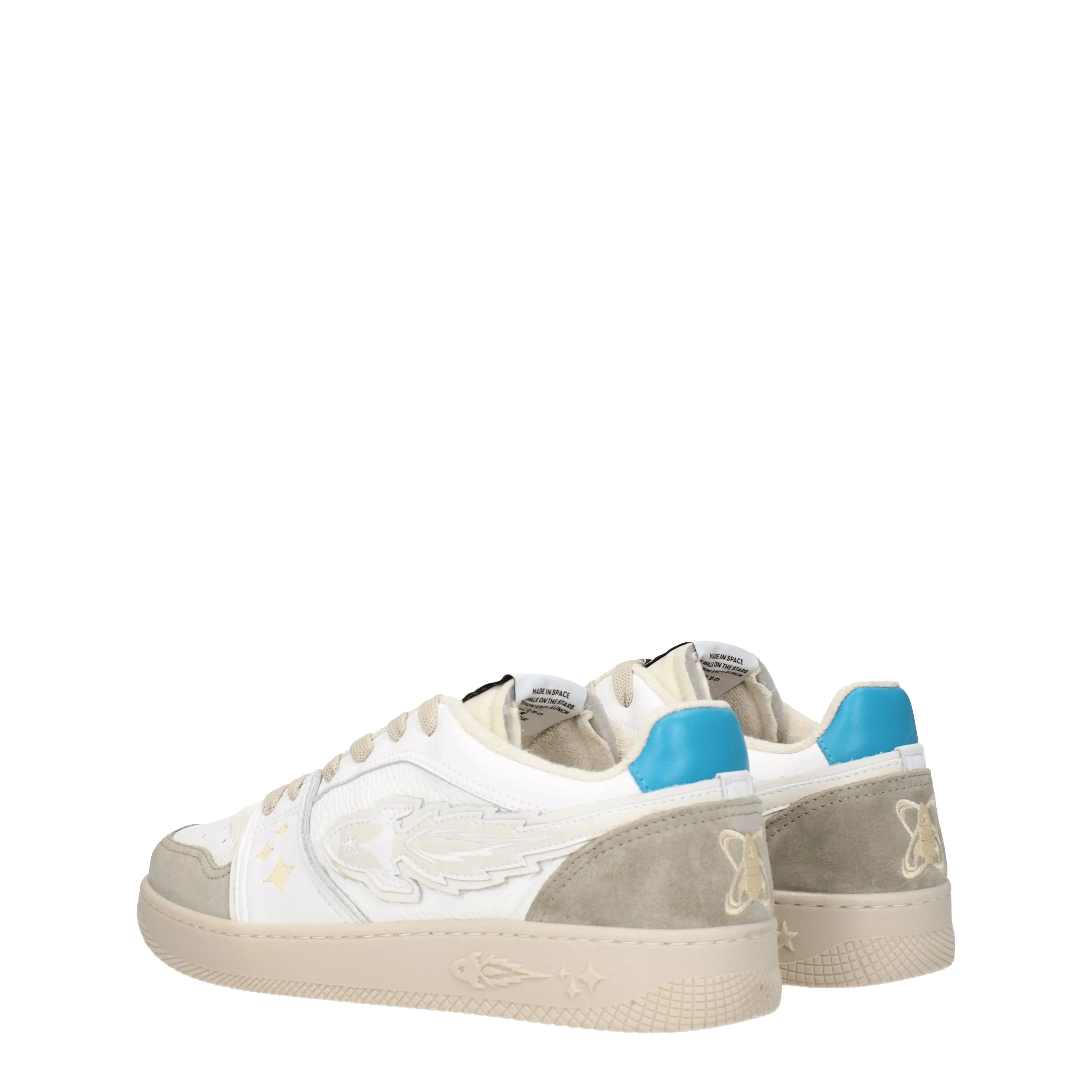 Enterprise Japan Sneakers Uomo Pelle Bianco/Azzurro