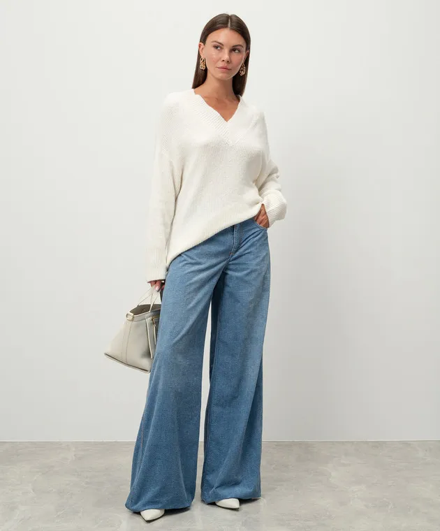 Ermanno Scervino Pantaloni di velluto blu D457P368FGQ