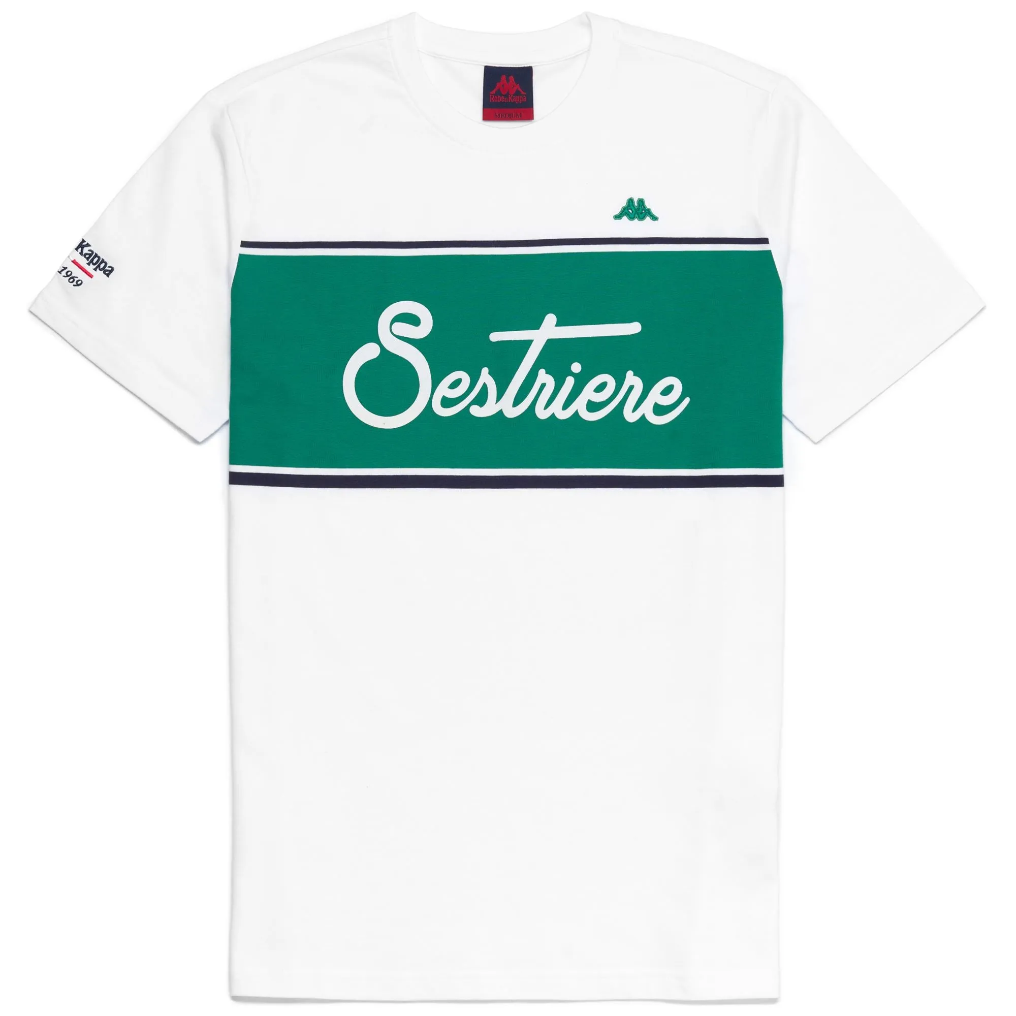EROI  TEE SESTRIERE STRIPED WHITE-GREEN-BLUE MARINE
