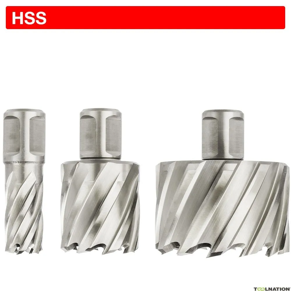 Euroboor 21007504301004 HCY.430 Punta per carotaggio, HSS, D 43 mm, DoC 75 mm, Weldon