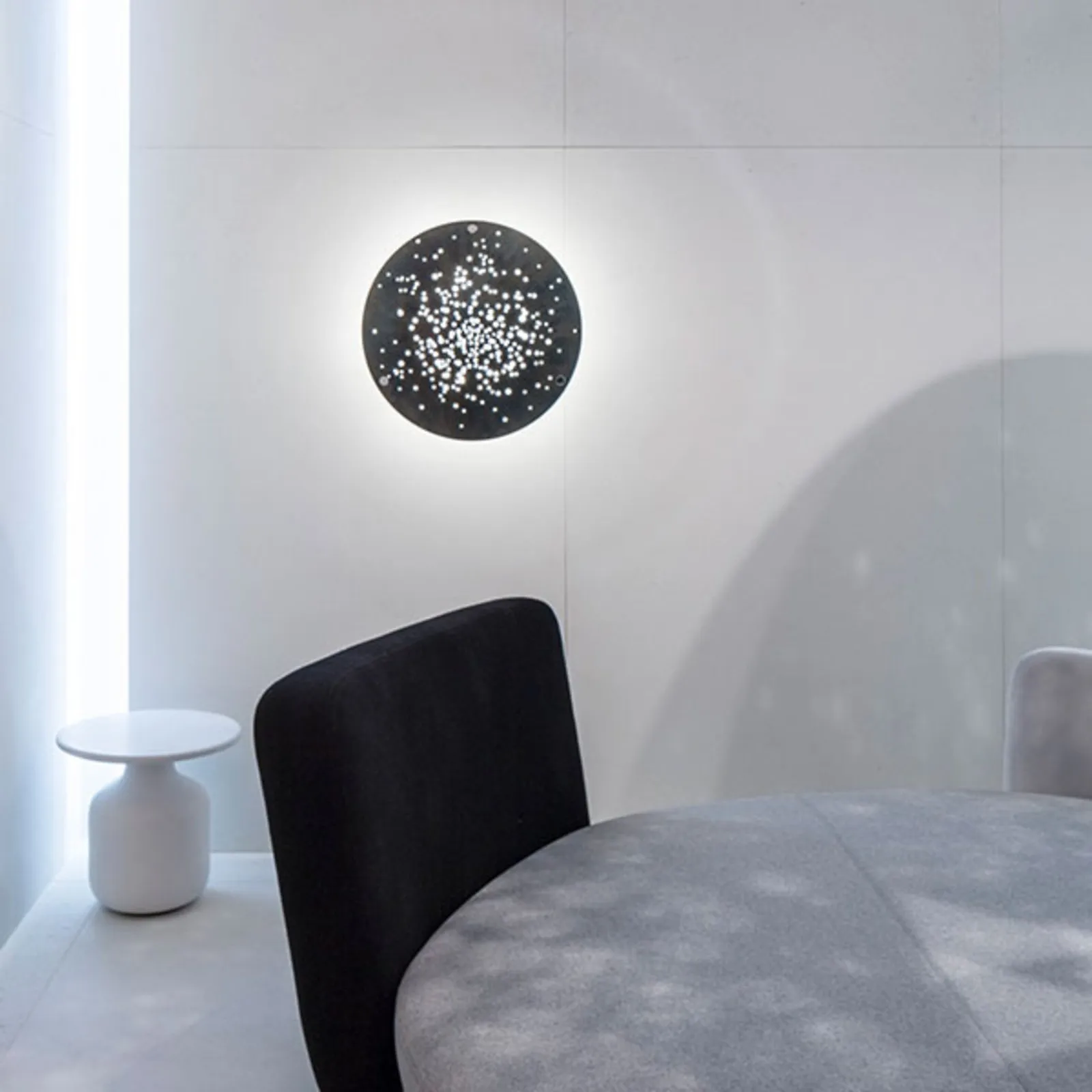 Fabbian Lens applique LED Ø 90 cm brunito