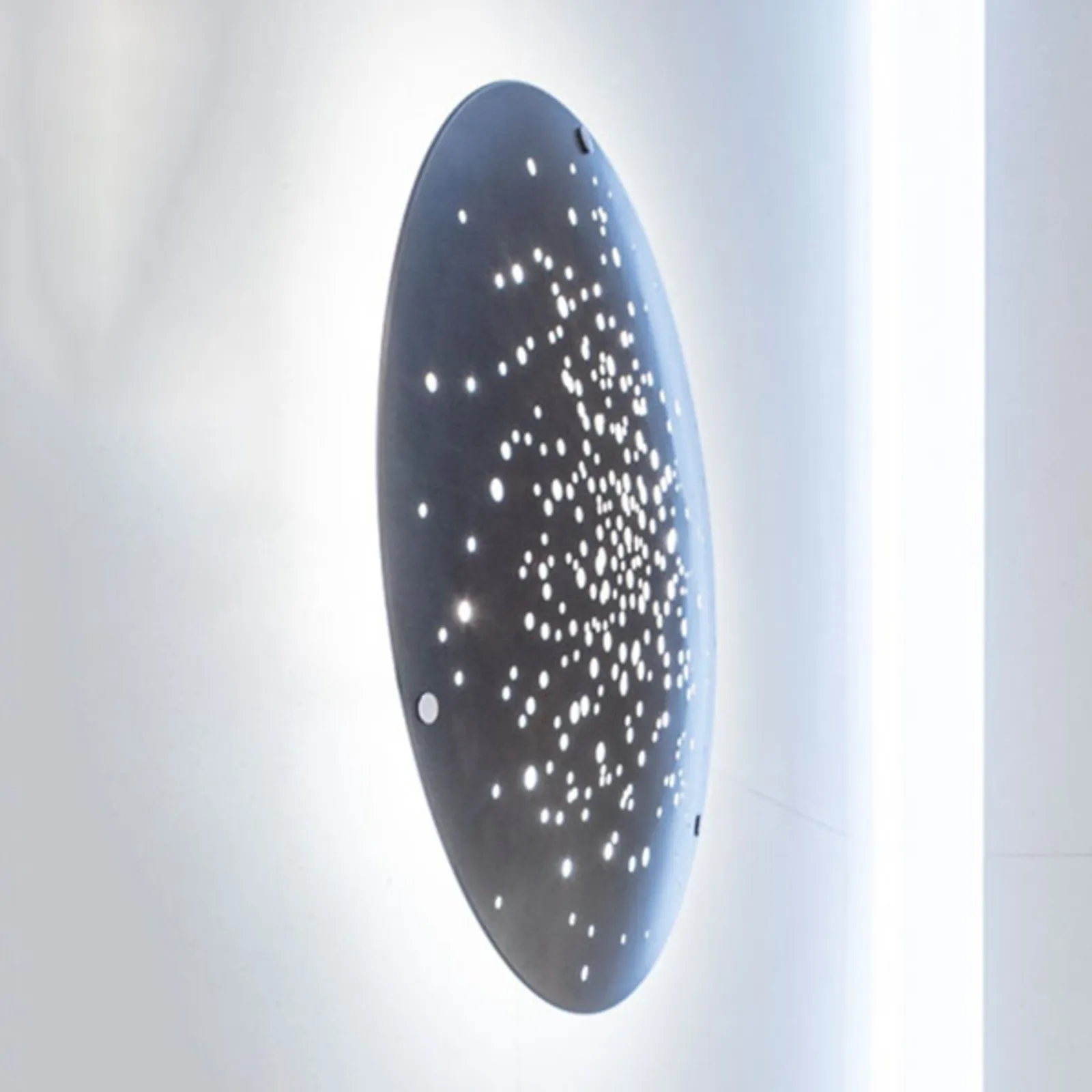 Fabbian Lens applique LED Ø 90 cm brunito