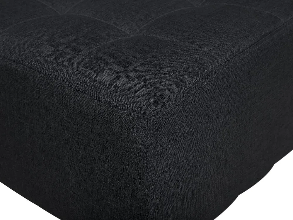 Fabric Chaise Lounge Graphite Grey ABERDEEN