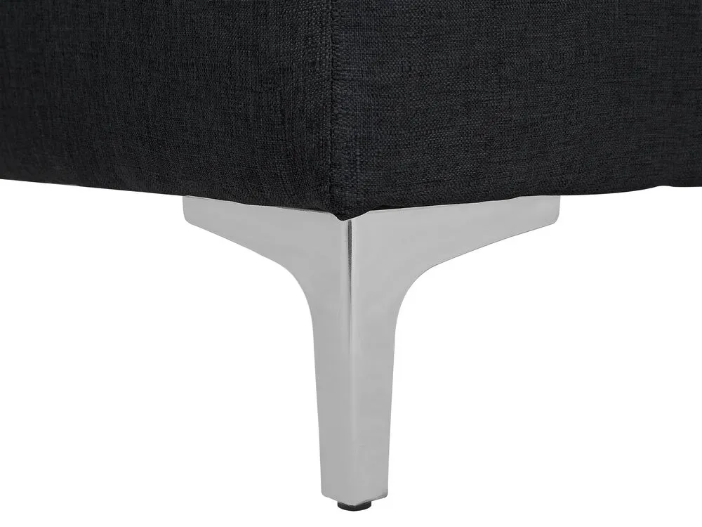 Fabric Chaise Lounge Graphite Grey ABERDEEN