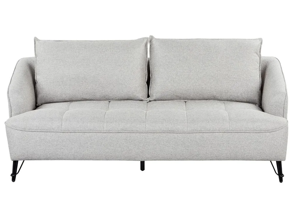 Fabric Living Room Set Grey HOBRO