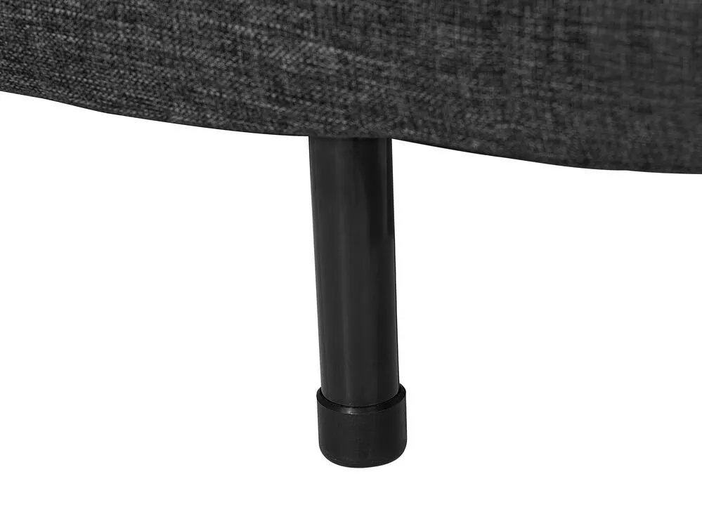 Fabric Single Sofa Bed Dark Grey SETTEN