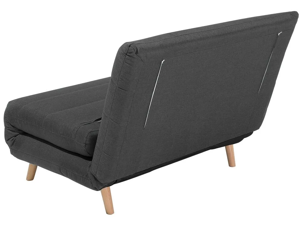 Fabric Single Sofa Bed Dark Grey SETTEN