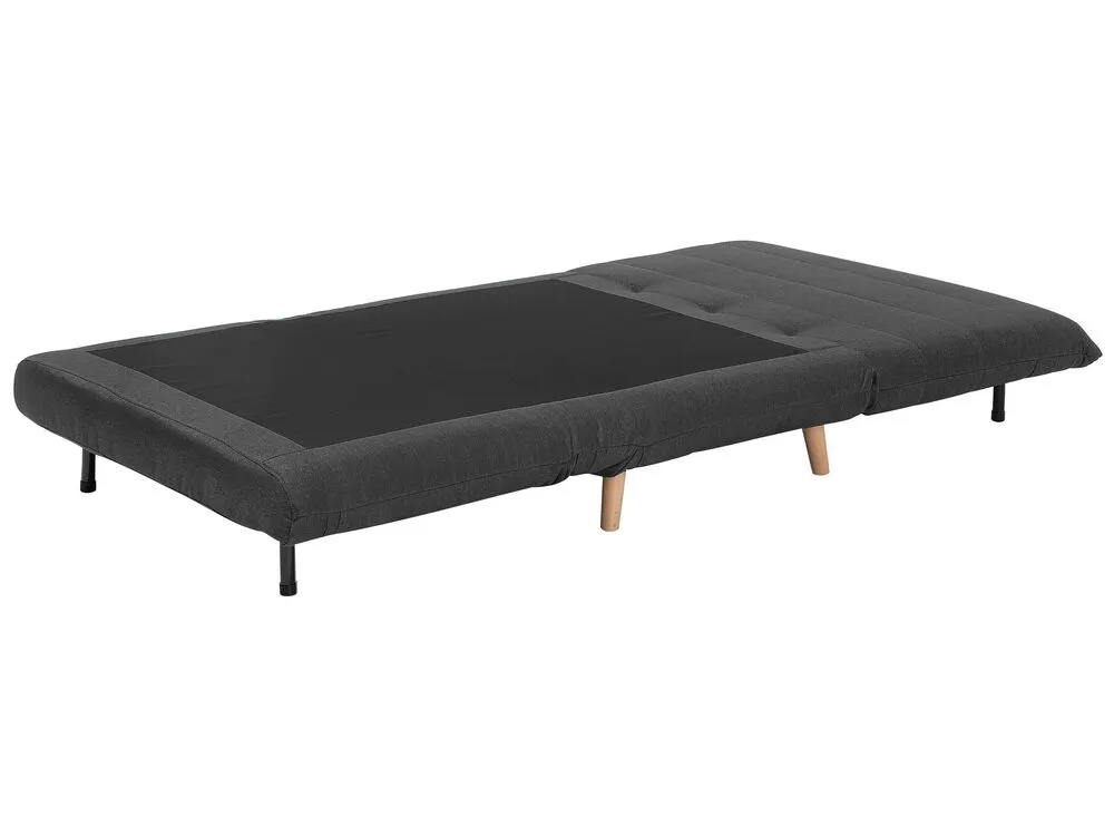 Fabric Single Sofa Bed Dark Grey SETTEN