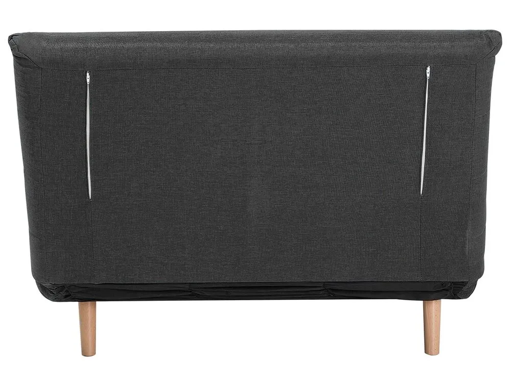 Fabric Single Sofa Bed Dark Grey SETTEN