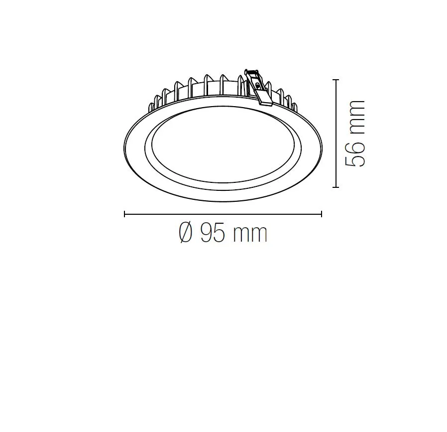 Faretto Da Incasso Rotondo Diam. 9,5 cm Led 7w CCT IP40