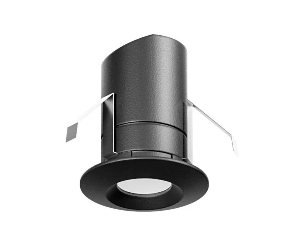 Faretto Incasso Rotondo Nero 40mm Per Bagno Led 3000K Fascio Stretto 38 IP44 GFA2061 Gea