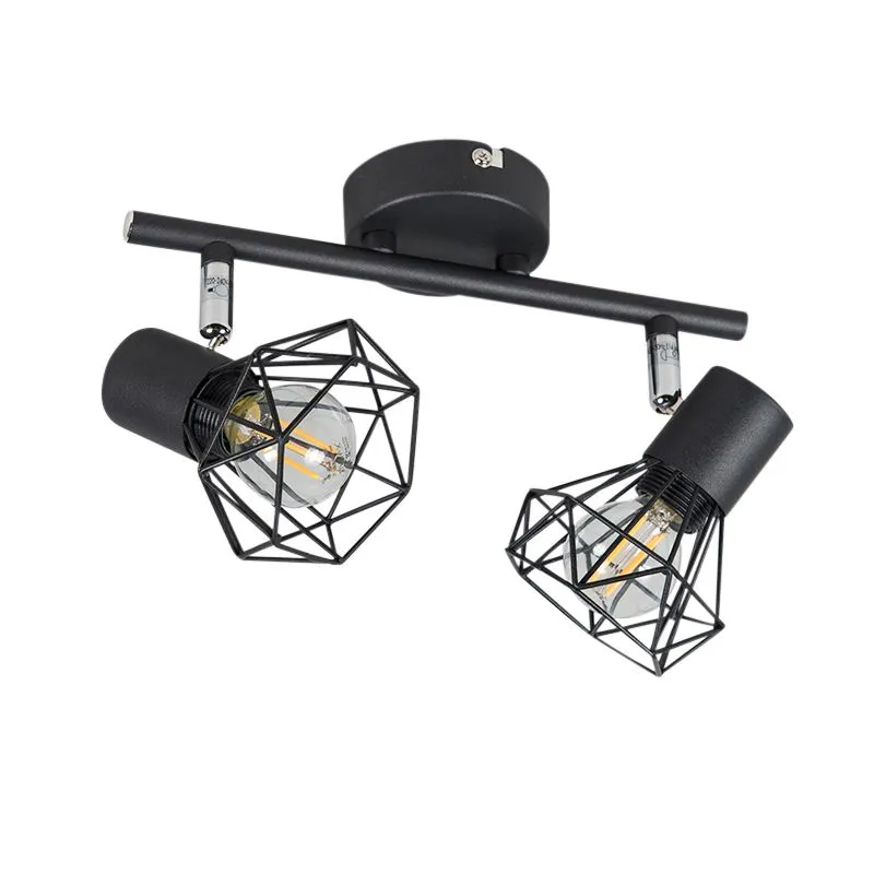 Faretto intelligente nero girevole e inclinabile incl. 2 Wifi P45 - Mosh