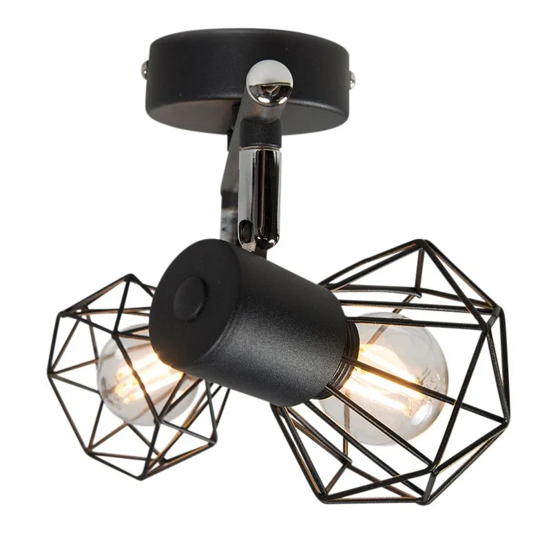 Faretto intelligente nero girevole e inclinabile incl. 2 Wifi P45 - Mosh